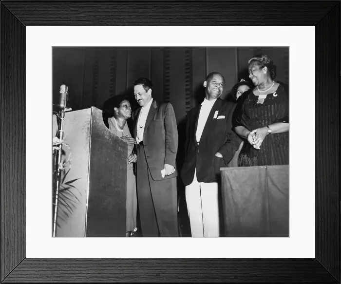 Framed Print : Thurgood Marshall standing with educator Nannie Helen Burroughs on left. Ca. 1950 Framed Print : Thurgood Marshall standing with educator Nannie Helen Burroughs on left. Ca. 1950