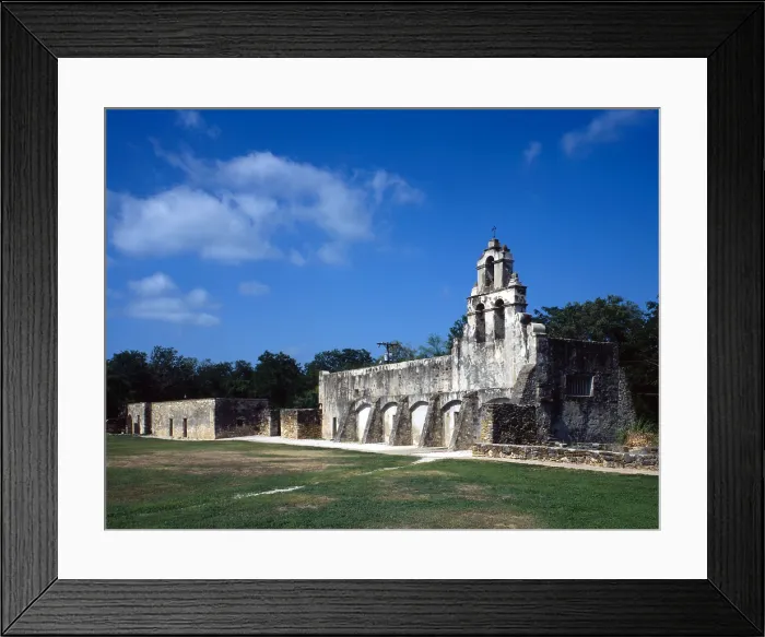 Framed Print : Mission San Juan de Capistrano, chapel and bell-tower. San Antonio, Texas Framed Print : Mission San Juan de Capistrano, chapel and bell-tower. San Antonio, Texas