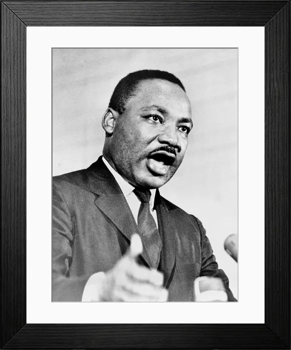 Framed Print : Rev. Martin Luther King, speaking at a rally in Crawfordville, Georgia Framed Print : Rev. Martin Luther King, speaking at a rally in Crawfordville, Georgia