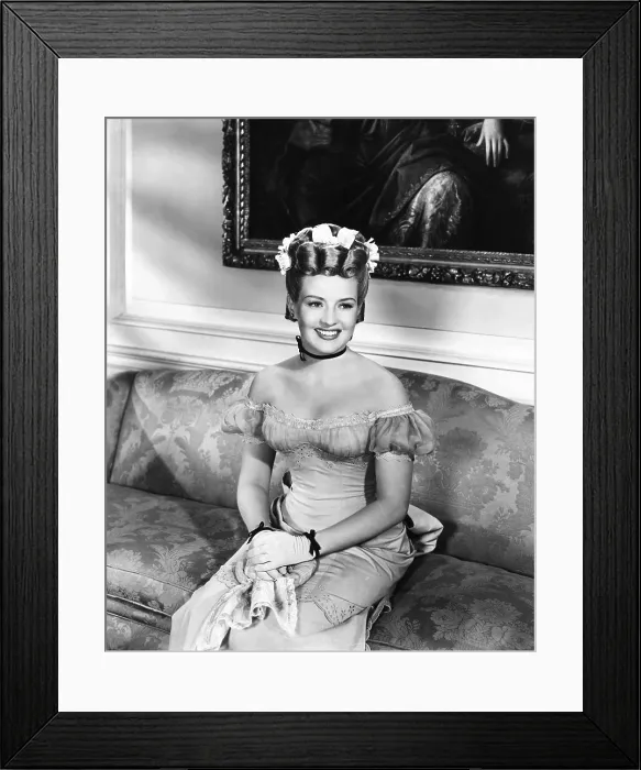Framed Print : THE SHOCKING MISS PILGRIM, Betty Grable, 1947, TM & Copyright 20th Century Fox Film Corp. / courtesy Everett Collection Framed Print : THE SHOCKING MISS PILGRIM, Betty Grable, 1947, TM & Copyright 20th Century Fox Film Corp. / courtesy Everett Collection