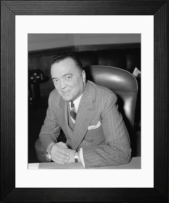 Framed Print : J. Edgar Hoover, Director of FBI, Department of Justice. April 5, 1940