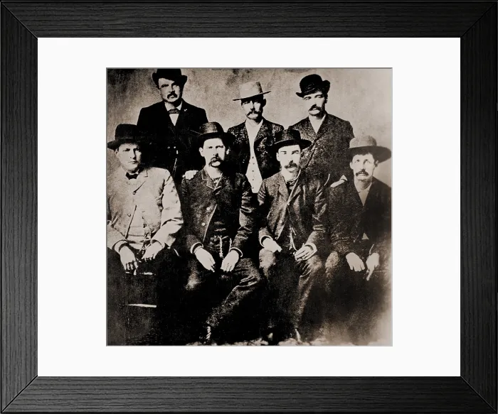 Framed Print : Dodge City Peace Commissioners were a gang of gunfighters, lawmen, and saloon owners who fought to keep Dodge City corrupt and under their control