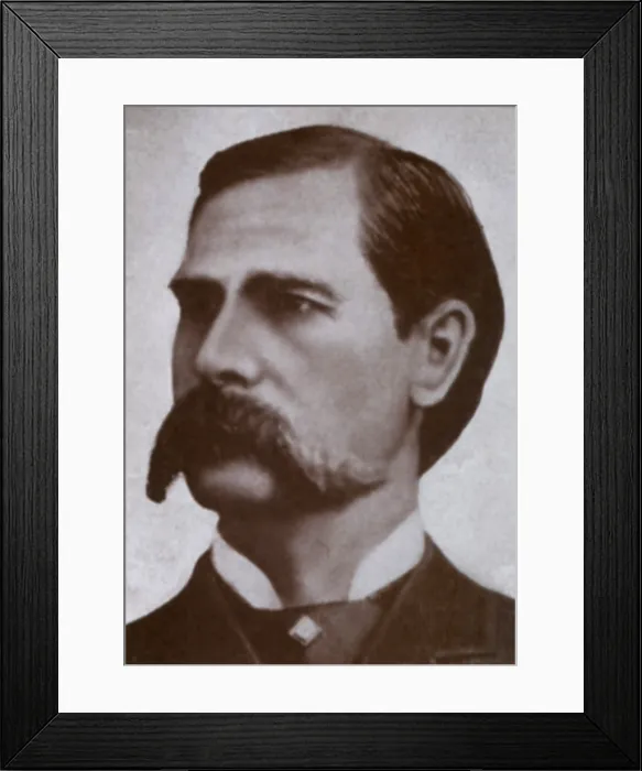 Framed Print : Wyatt Earp (1848-1929), legendary Western hero of many trades, including lawman, gamble, saloon-keeper Framed Print : Wyatt Earp (1848-1929), legendary Western hero of many trades, including lawman, gamble, saloon-keeper