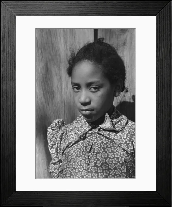 Framed Print : Daughter of an African American tenant farmer in Creek County, Oklahoma. Feb. 1940
