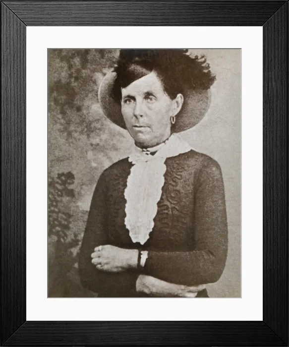 Framed Print : Belle Starr (1848-1889), a Western outlaw was born Myra Maybelle Shirley. In 1880 she married a Cherokee Indian named Sam Starr, who was killed in a gun duel in 1886 Framed Print : Belle Starr (1848-1889), a Western outlaw was born Myra Maybelle Shirley. In 1880 she married a Cherokee Indian named Sam Starr, who was killed in a gun duel in 1886