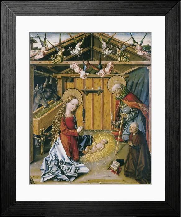 Framed Print : Avila, Master of (15th century). Triptych depting the Birth of Christ. Late 15th c. Apparently this painter's name was Garcia del Barco