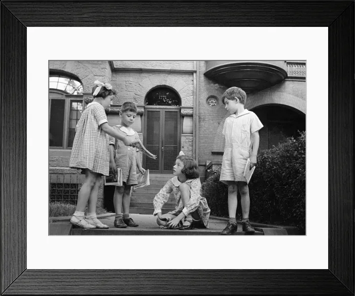 Framed Print : Children from prosperous families in Washington, D.C. during the Great Depression. Nov. 1935 photo by Carl Mydans