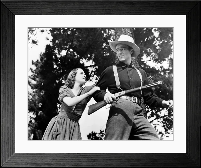 Framed Print : THE SHEPHERD OF THE HILLS, from left, Betty Field, John Wayne, 1941