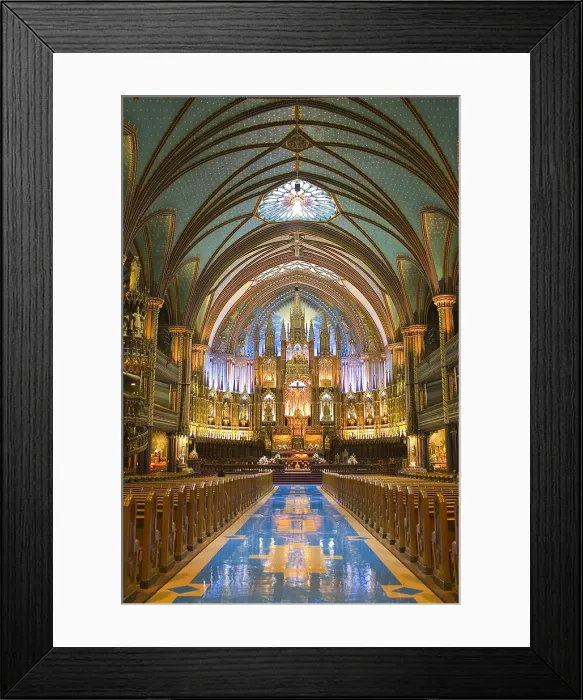 Framed Print : CANADA. Montreal. Inside of Notre-Dame Basilica (Basilique Notre-Dame de Montreal), built between 1824 and 1829. Neo-Gothic. Architecture Framed Print : CANADA. Montreal. Inside of Notre-Dame Basilica (Basilique Notre-Dame de Montreal), built between 1824 and 1829. Neo-Gothic. Architecture