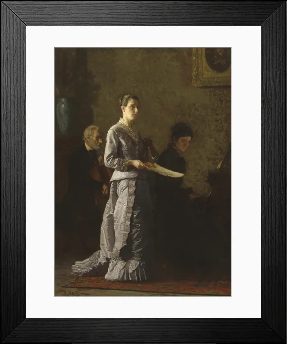 Framed Print : Singing a Pathetic Song, by Thomas Eakins, 1881, American painting, oil on canvas