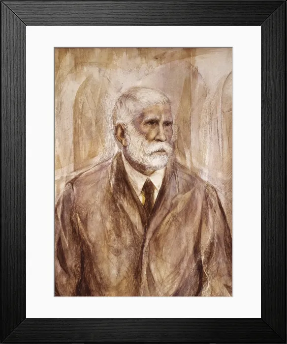 Framed Print : GAUDI i CORNET, Antoni (1852-1926). Work by DOMINGO MARQUES, Francisco (1842-1920). Painting. SPAIN. Barcelona. Gallery of Famous Catalans. Requesens Palace. - J