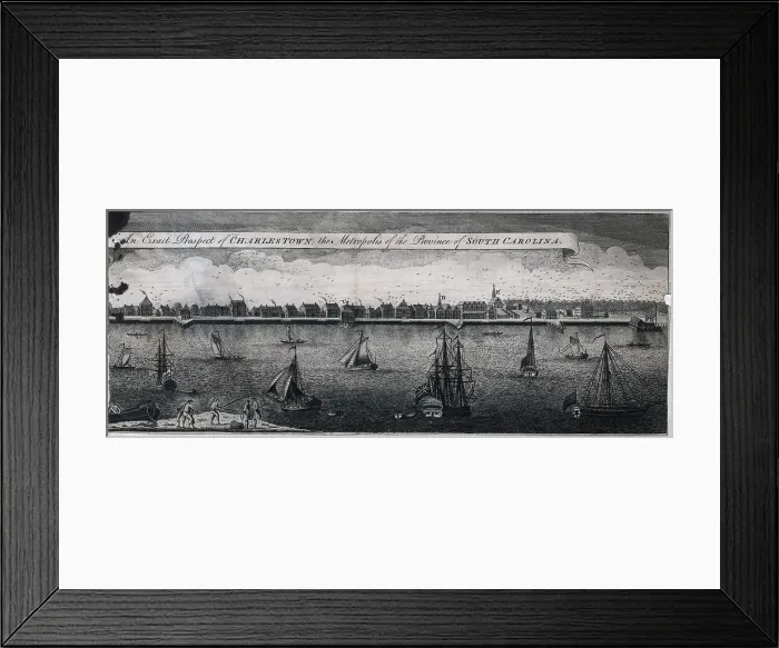Framed Print : An exact prospect of Charlestown : the metropolis of the province of South Carolina. 1762 Framed Print : An exact prospect of Charlestown : the metropolis of the province of South Carolina. 1762