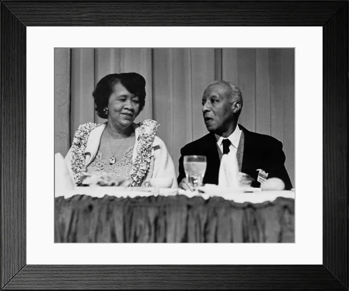 Framed Print : Dorothy Height and A. Philip Randolph in the early 1970s