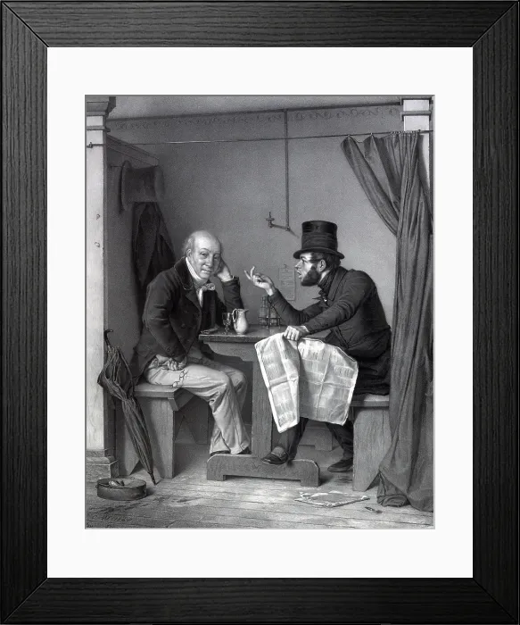 Framed Print : Politics in an oyster-house, 1851