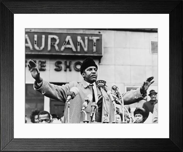 Framed Print : Bayard Rustin (1912-1987), speaking in New York City in 1965