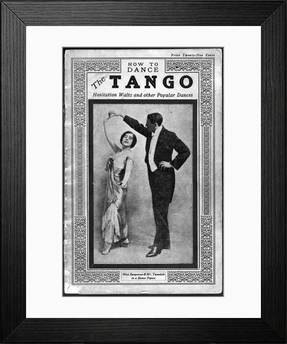 Framed Print : Dance manual for the Tango, Hesitation Waltz and Other Popular Dances, 1914
