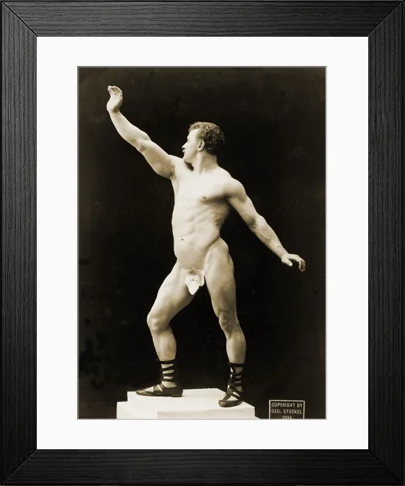 Framed Print : Eugen Sandow (1867-1925), German born father of body building, developed his physique on the proportions of classical Greek sculpture. 1894 Framed Print : Eugen Sandow (1867-1925), German born father of body building, developed his physique on the proportions of classical Greek sculpture. 1894