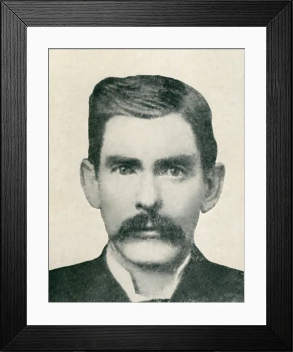 Framed Print : Dr. John H. Holliday (1851-1887) was an American dentist, gambler and gunfighter fought with Wyatt Earp in the Gunfight at the O.K. Corral. Portrait photograph, made by C.S Framed Print : Dr. John H. Holliday (1851-1887) was an American dentist, gambler and gunfighter fought with Wyatt Earp in the Gunfight at the O.K. Corral. Portrait photograph, made by C.S