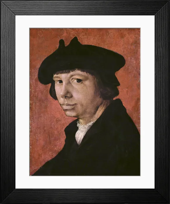 Framed Print : LUCAS VAN LEYDEN (1494-1533). Self-portrait. 1509. Renaissance art. Oil on wood. GERMANY. Brunswick. Herzog Anton Ulrich Museum