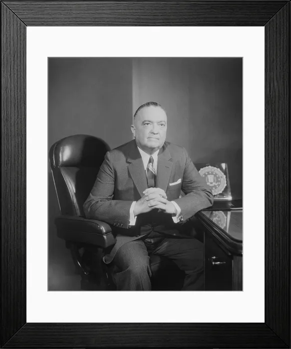 Framed Print : Portrait of FBI Director J. Edgar Hoover. Ca. 1960