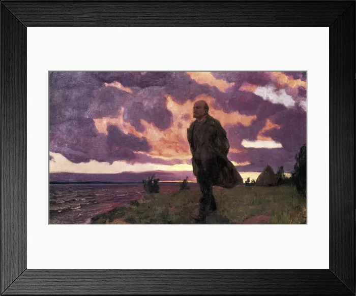 Framed Print : LENIN, Vladimir Ilich Ulyanov (1870-1924). Russian theoretician and communist leader politician. Lenin at Razliv. 1934. Work by RYLOV, Arkady Aleksandrovic (1870-1939) Framed Print : LENIN, Vladimir Ilich Ulyanov (1870-1924). Russian theoretician and communist leader politician. Lenin at Razliv. 1934. Work by RYLOV, Arkady Aleksandrovic (1870-1939)
