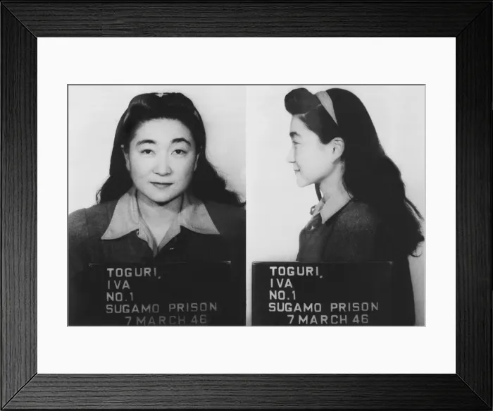 Framed Print : Mugshot of Iva Toguri (1906-2006), Japanese-American who broadcasted from Japan to U.S