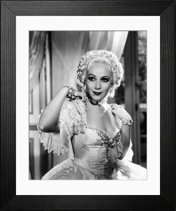Framed Print : MADADE DU BARRY, Dolores del Rio, in a costume by Orry-Kelly, 1934