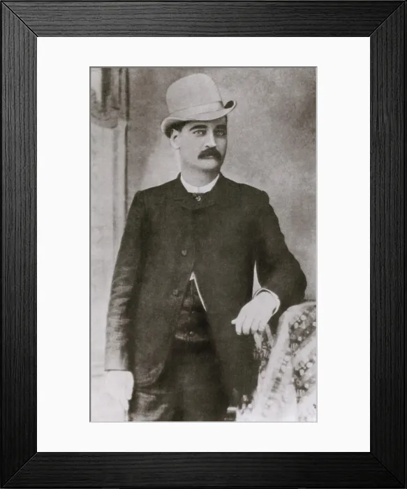Framed Print : Bat Masterson (1853-1921), sheriff of Dodge City, Kansas. He was portrayed by Randolph Scott in the 1947 film, TRAIL STREET