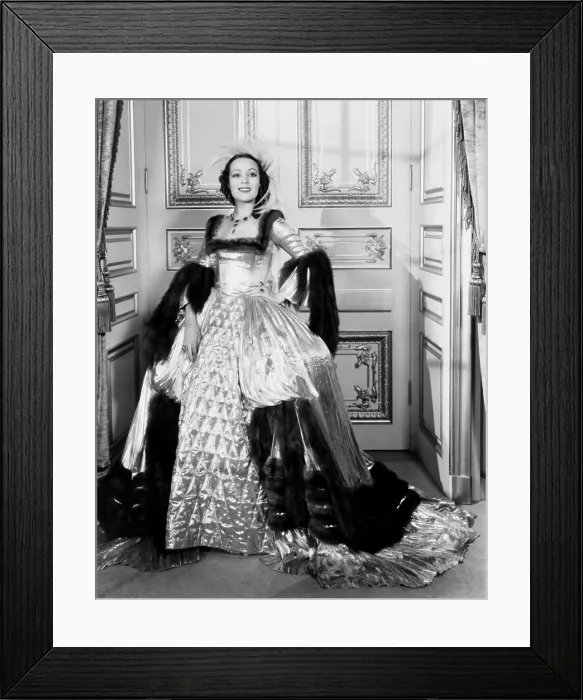 Framed Print : MADADE DU BARRY, Dolores del Rio, in a costume by Orry-Kelly, 1934