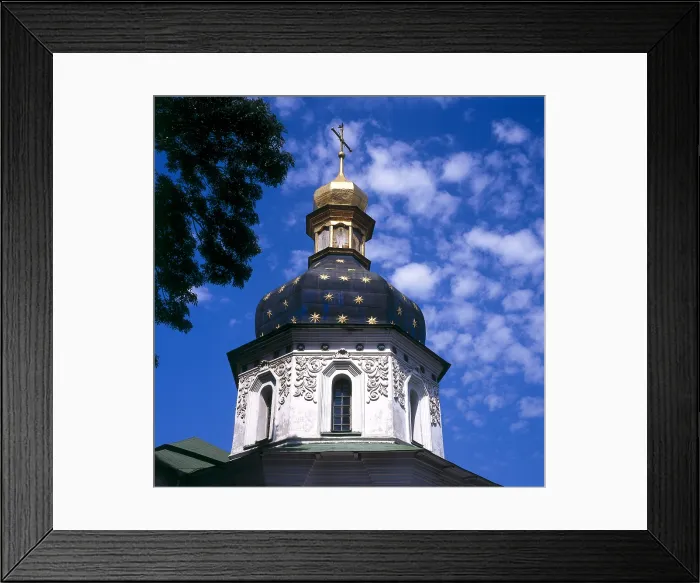Framed Print : UKRAINE. Kiev. Kiev Monastery of the Caves (Pecherska Lavra). Bell tower of St. Nicholas Monastery, 17th century. Baroque art. Architecture