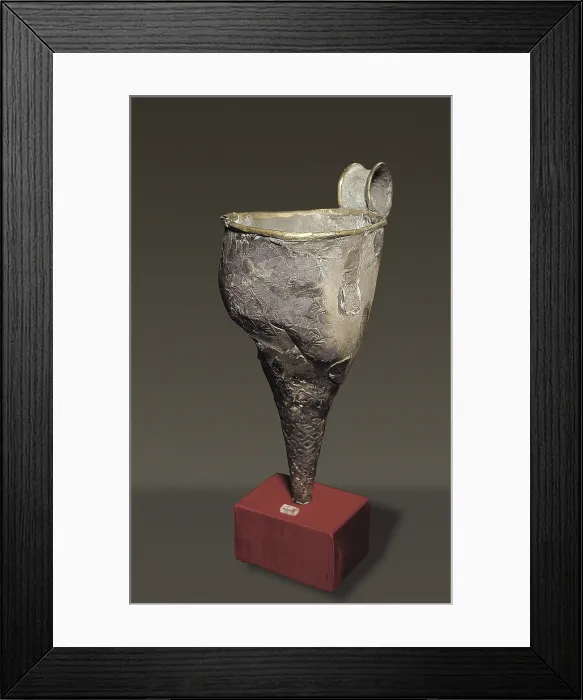 Framed Print : Silver Rython. Mycenaean art. Jewelry. GREECE. Athens. National Museum of Archaeology. Proc: GREECE. Mycenae. - BeBa / Iberfoto / Everett Collection (162594)**US SALES ONLY**