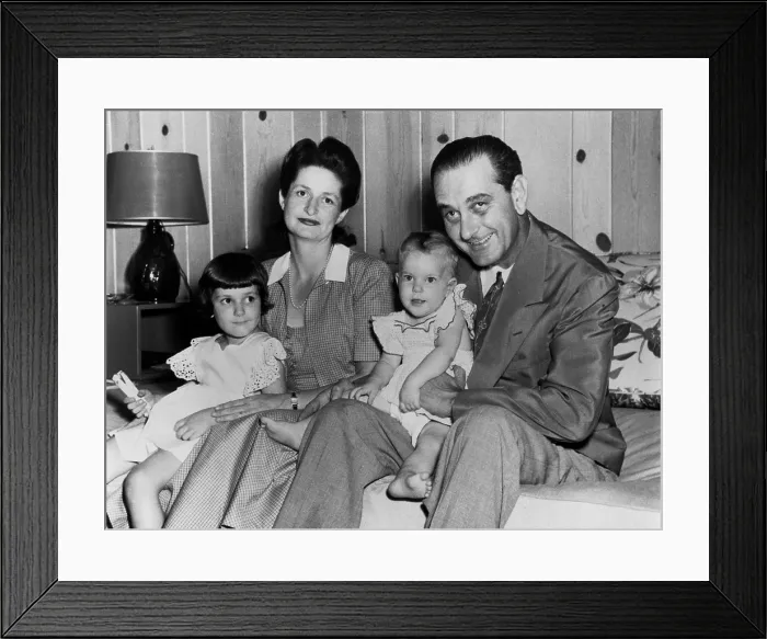 Framed Print : Congressman Lyndon Johnson with wife Lady Bird, and daughters, Lynda Bird and Luci Baines Framed Print : Congressman Lyndon Johnson with wife Lady Bird, and daughters, Lynda Bird and Luci Baines