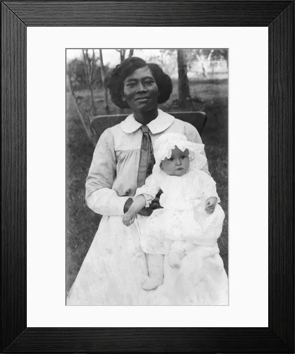 Framed Print : Future First Lady, Claudia Alta Lady Bird Taylor with her nurse, Alice Tittle, who nicknamed her Lady Bird. Karnack Texas, 1913 Framed Print : Future First Lady, Claudia Alta Lady Bird Taylor with her nurse, Alice Tittle, who nicknamed her Lady Bird. Karnack Texas, 1913