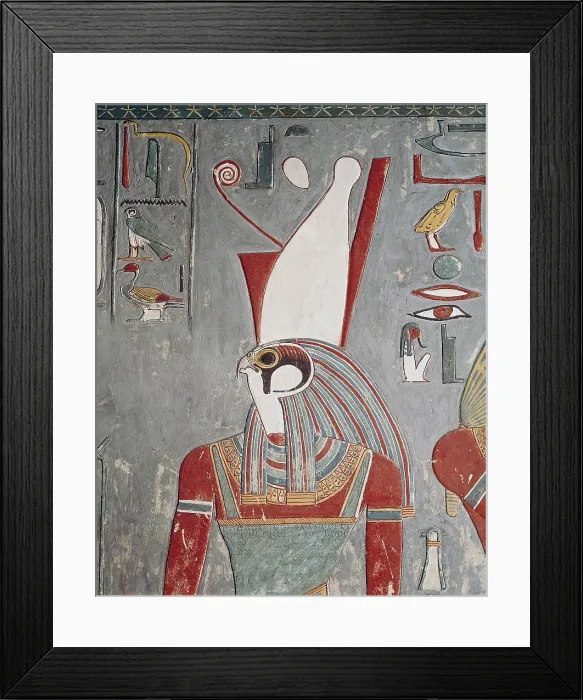 Framed Print : EGYPT. Dayr al-Bahri. Valley of the Kings. Tomb of Horemheb. The god Horus. Egyptian art. New Kingdom. Fresco. - BeBa / Iberfoto / Everett Collection (162250)**US SALES ONLY**