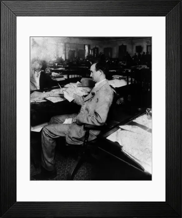 Framed Print : Father of President Lyndon Johnson. Sam Ealy Johnson, Jr. as a Member of the Texas House of Representatives in State Capitol Building, Austin, Texas. Ca. 1905