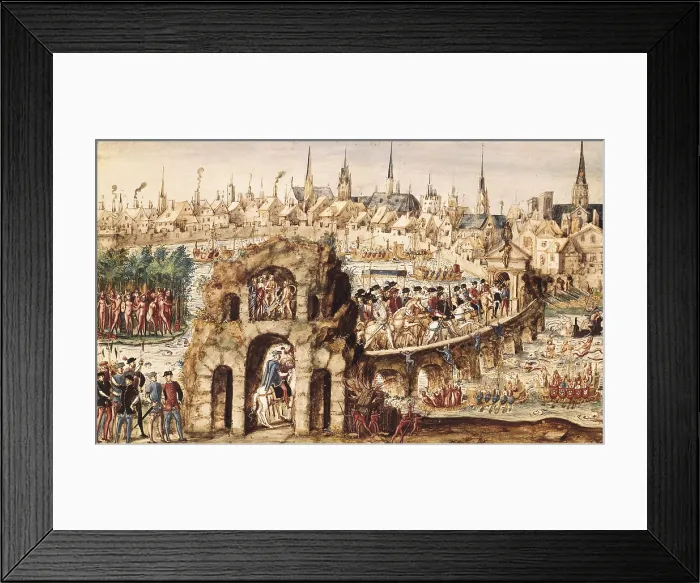 Framed Print : Ms Y 28. 'Relation de l'entree de Henri II, roi de France, Rouen, le 1er octobre 1550' Framed Print : Ms Y 28. 'Relation de l'entree de Henri II, roi de France, Rouen, le 1er octobre 1550'