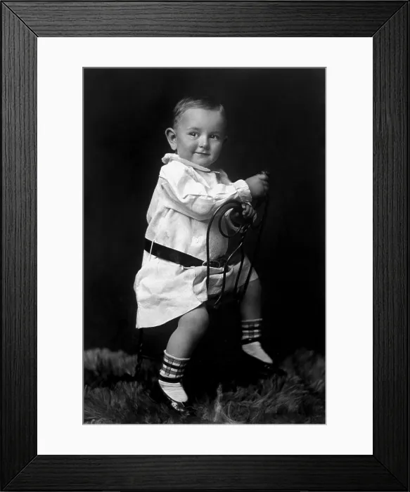 Framed Print : Future US President Lyndon Johnson at 18 months old