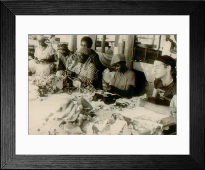 Framed Print : Tobi Stone, Vern Gosney and others preparing vegetables for dinner. People's Temple Agricultural Project. Jonestown, Guyana. Nov. 1978 Framed Print : Tobi Stone, Vern Gosney and others preparing vegetables for dinner. People's Temple Agricultural Project. Jonestown, Guyana. Nov. 1978