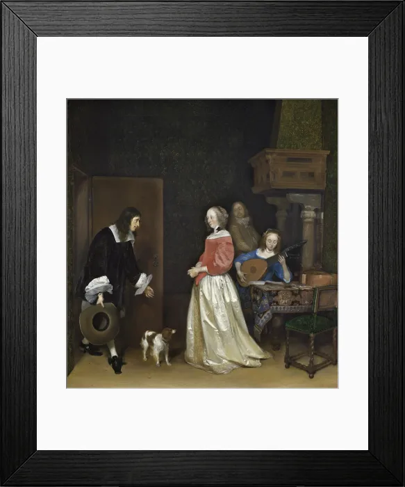 Framed Print : The Suitor's Visit, by Gerard ter Borch, the Younger, 1658, Dutch painting, oil on canvas Framed Print : The Suitor's Visit, by Gerard ter Borch, the Younger, 1658, Dutch painting, oil on canvas