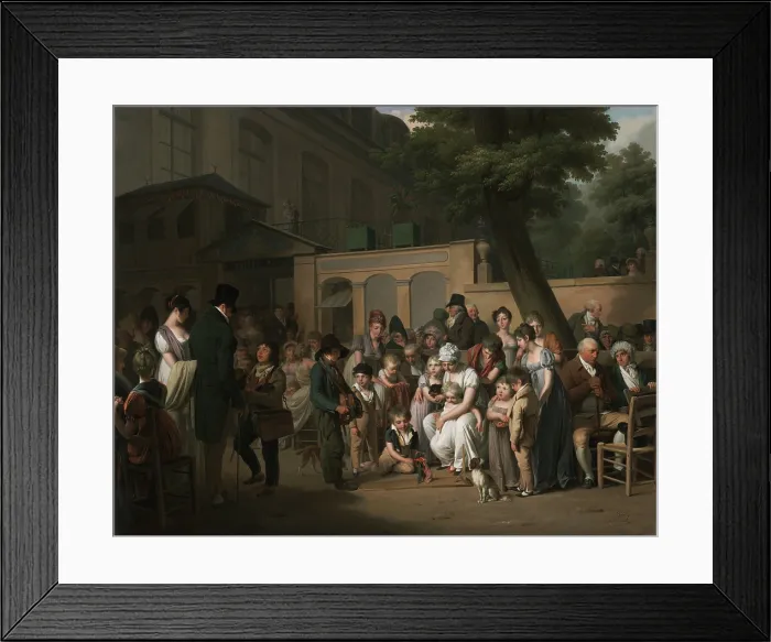 Framed Print : Entrance to the Jardin Turc, by Louis-Leopold Boilly, 1812, French painting, oil on canvas
