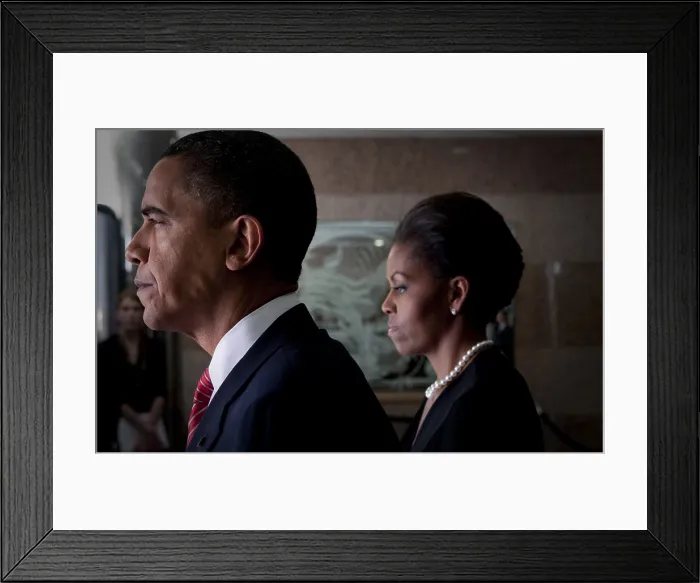 Framed Print : President and Michelle Obama at a memorial service on Nov. 10 2009 at Fort Hood Texas. The ceremony is to honor the victims of the Nov