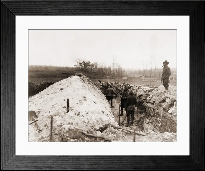 Framed Print : African-American soldiers in the segregated U.S. Army during World War I engaged in burial duty Framed Print : African-American soldiers in the segregated U.S. Army during World War I engaged in burial duty