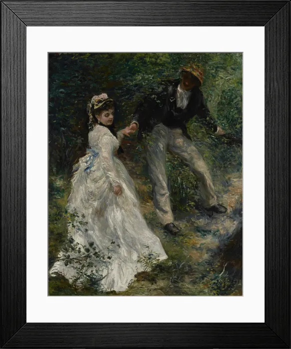 Framed Print : La Promenade, by Auguste Renoir, 1870, French impressionist painting, oil on canvas