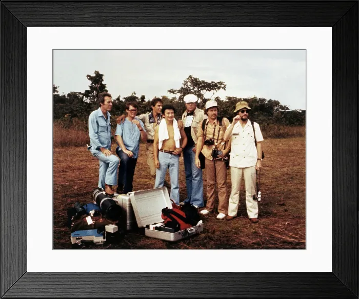 Framed Print : Members of the news media who traveled with Congressman Ryan to Jonestown, Guyana