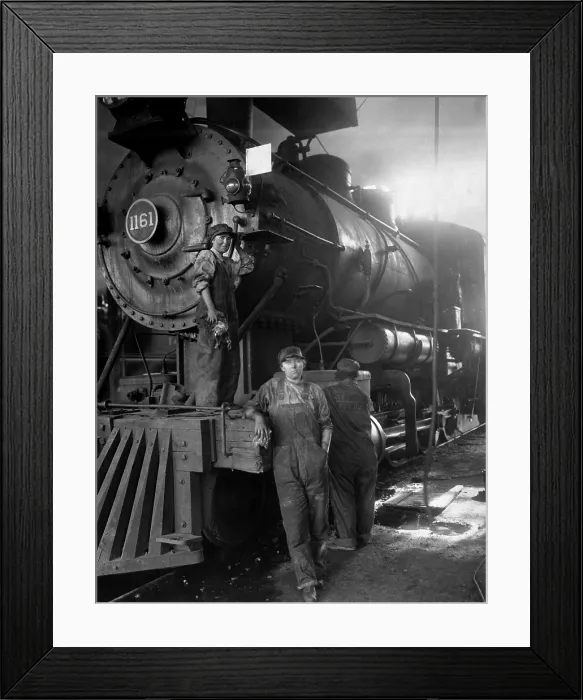Framed Print : Women taking the place of men on Great Northern Railway at Great Falls, Montana