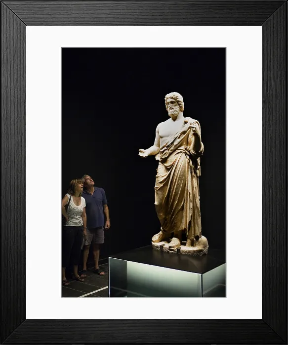 Framed Print : SPAIN. L'Escala. Empuries. Archaeological Museum of Catalonia (MAC). Asclepius sculpture. - Lucas Vallecillos / Iberfoto / Everett Collection (330891)**US SALES ONLY**