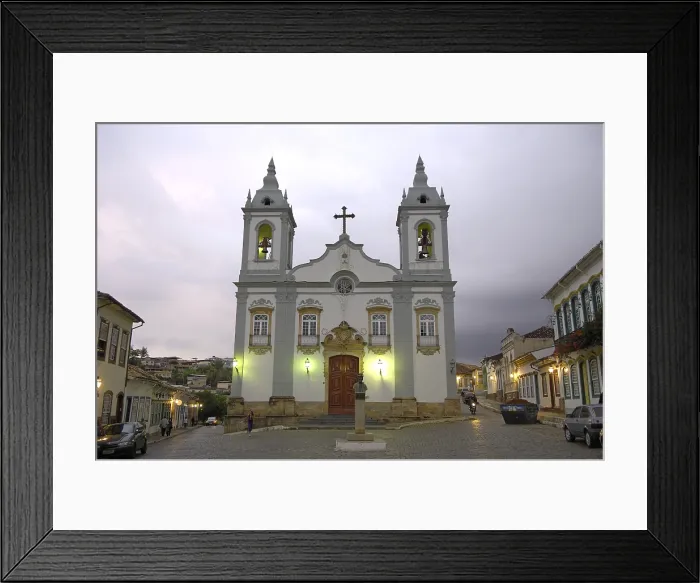 Framed Print : BRAZIL. San Joao del Rey. Iglesia del Rosario. Colonial baroque. - Rafa Perez / Iberfoto / Everett Collection (331111)**US SALES ONLY**
