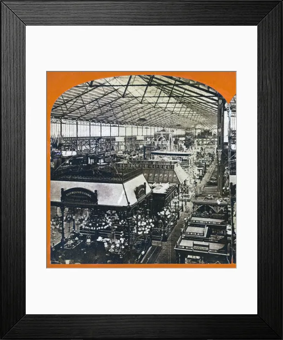 Framed Print : Philadelphia, The International Exposition 1876. Interior view of the exhibits in the main building