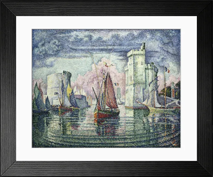 Framed Print : SIGNAC, Paul (1863-1935). The Port at La Rochelle. 1921. Pointillism. Oil on canvas. FRANCE. Paris. Musee d'Orsay (Orsay Museum) Framed Print : SIGNAC, Paul (1863-1935). The Port at La Rochelle. 1921. Pointillism. Oil on canvas. FRANCE. Paris. Musee d'Orsay (Orsay Museum)