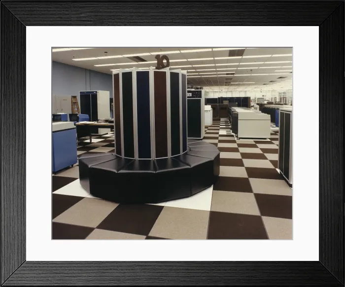 Framed Print : The first Cray-1 super computer was installed at Los Alamos National Laboratory (LANL) in 1976 for a six-month trial. Photo shows a Cray-1 computer in use at LANL in 1982 Framed Print : The first Cray-1 super computer was installed at Los Alamos National Laboratory (LANL) in 1976 for a six-month trial. Photo shows a Cray-1 computer in use at LANL in 1982